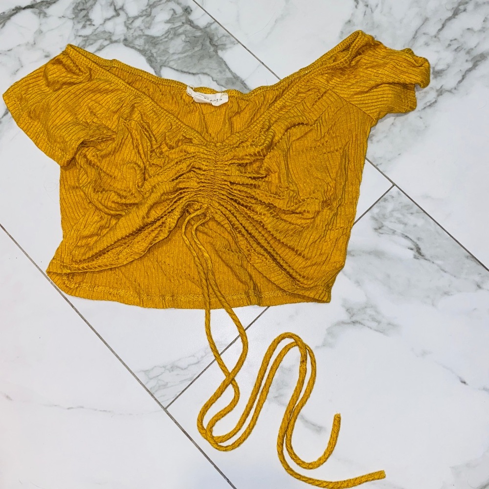 Yellow crop top
